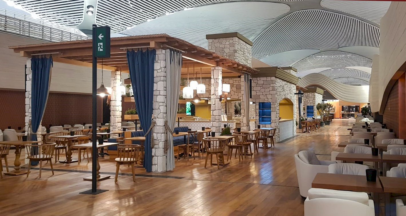İstanbul Havaalanı Business Lounge Taş kaplama